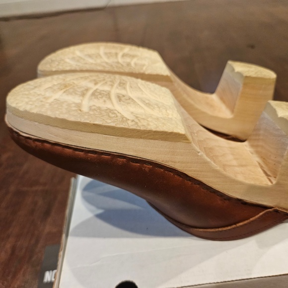 No.6  Old School High Heel Clogs Brown  Size 42 - Picture 7 of 9